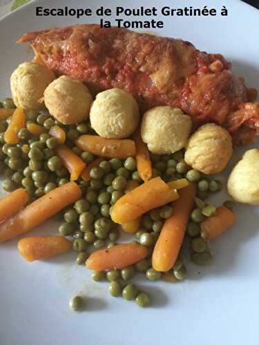 Escalope de Poulet Gratinée à la Tomate