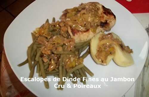 Escalopes de Dinde Fines au Jambon Cru & Poireaux