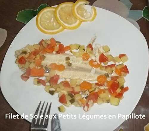 Filets de Sole aux Petits Légumes en Papillote