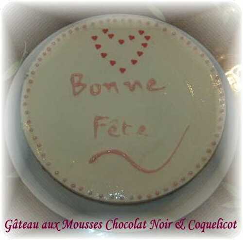 Gâteau aux Mousses Chocolat Noir & Coquelicot