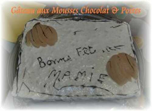 Gâteau aux Mousses Chocolat & Poires