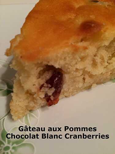 Gâteau aux Pommes Chocolat Blanc Cranberries