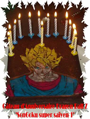 Gâteau d'Anniversaire Dragon Ball Z "SonGoku super saïyen 1"