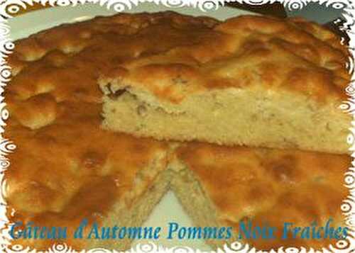 Gâteau d'Automne Pommes Noix Fraîches