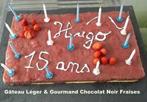 Gâteau Léger et Gourmand Chocolat Noir Fraises