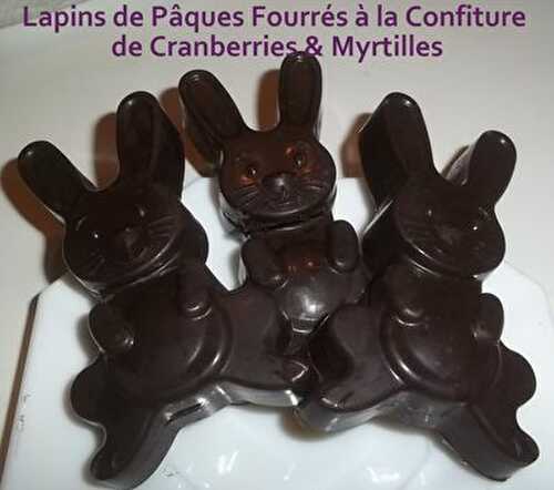 Lapins de Pâques Fourrés à la Confiture de Cranberries & Myrtilles