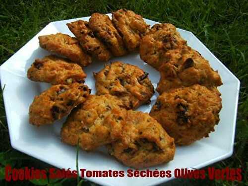 Minis Cookies Salés Tomates Séchées Olives Vertes