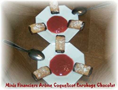 Minis Financiers Arôme Coquelicot Enrobage Chocolat