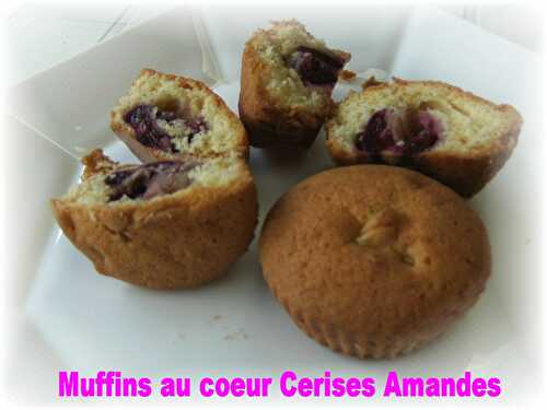 Muffins au Coeur Cerises Amandes