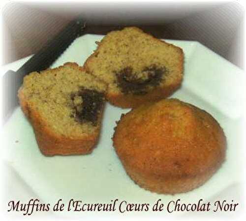 Muffins de l'Ecureuil Cœurs de Chocolat Noir