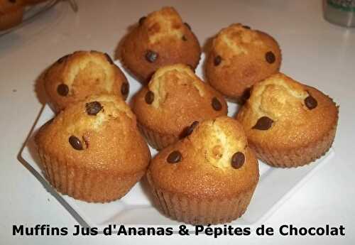 Muffins Jus d'Ananas & Pépites de Chocolat