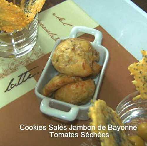 Petits Cookies Salés Jambon de Bayonne Tomates Séchées