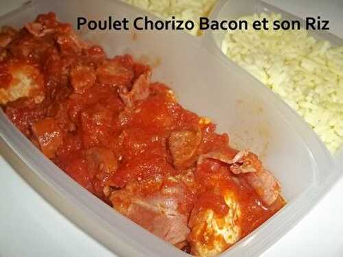 Poulet Chorizo Bacon Riz au Curcuma
