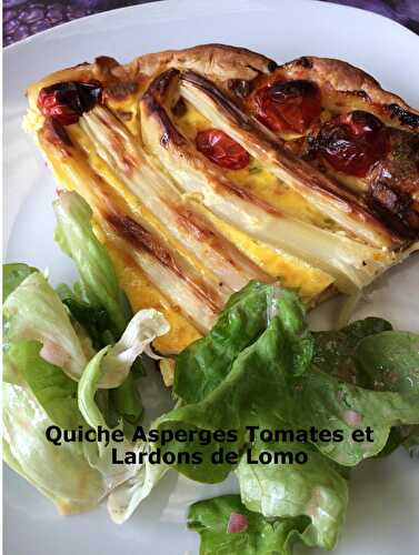 Quiche Asperges Tomates et Lardons de Lomo