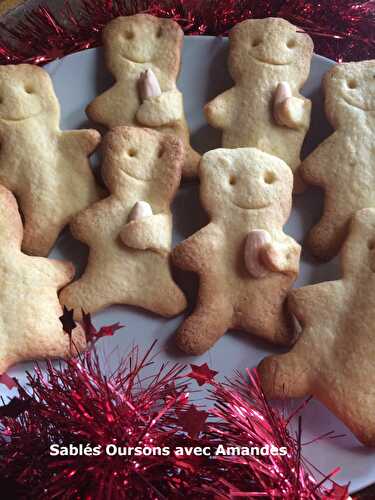 Sablés Oursons avec Amandes