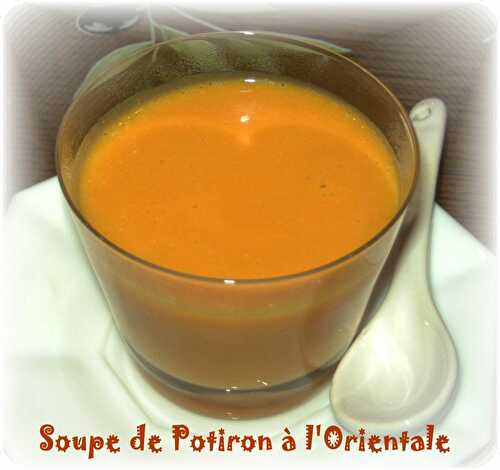 Soupe de Potiron à l'Orientale