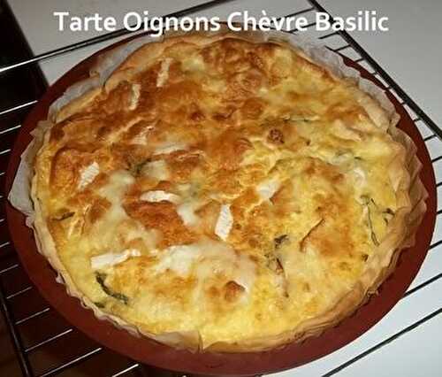 Tarte Oignons Chèvre Basilic