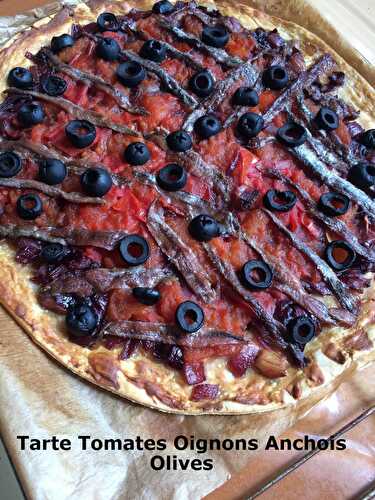 Tarte Tomates Oignons Anchois Olives