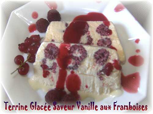 Terrine Glacée Saveur Vanille aux Framboises