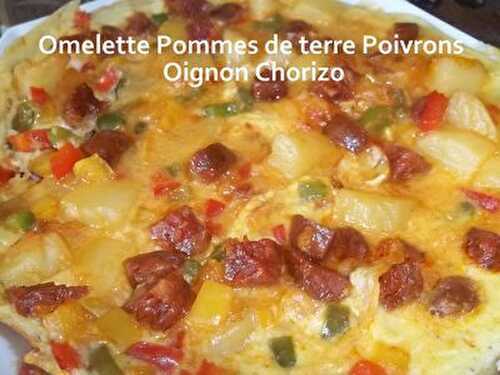 Un Tour en Cuisine #162 - Omelette Pommes de terre Poivrons Oignon Chorizo