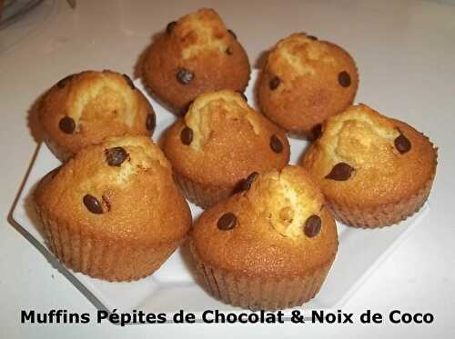 Un Tour en Cuisine #364 - Muffins Pépites de Chocolat & Noix de Coco