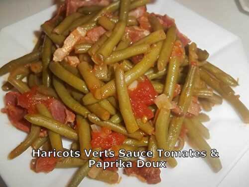 Un tour en Cuisine #410 - Haricots Verts Sauce Tomates & Paprika Doux