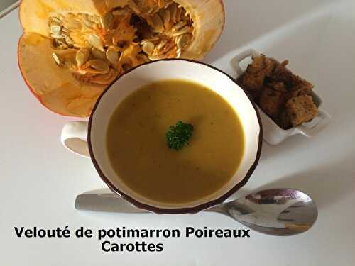 Velouté de potimarron Poireaux Carottes