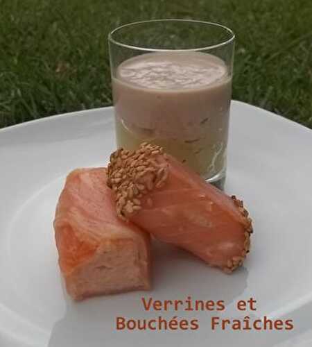 Verrines et Petites Bouchées Fraîches : Petits Pois Saumon Thon