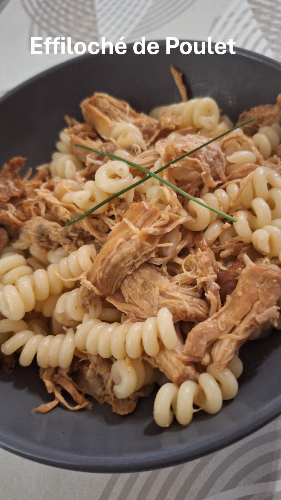 Effiloché de Poulet aux Champignons au Cookeo