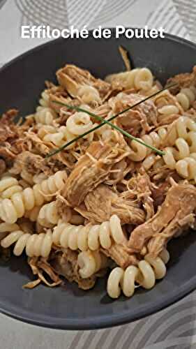 Effiloché de Poulet aux Champignons au Cookeo