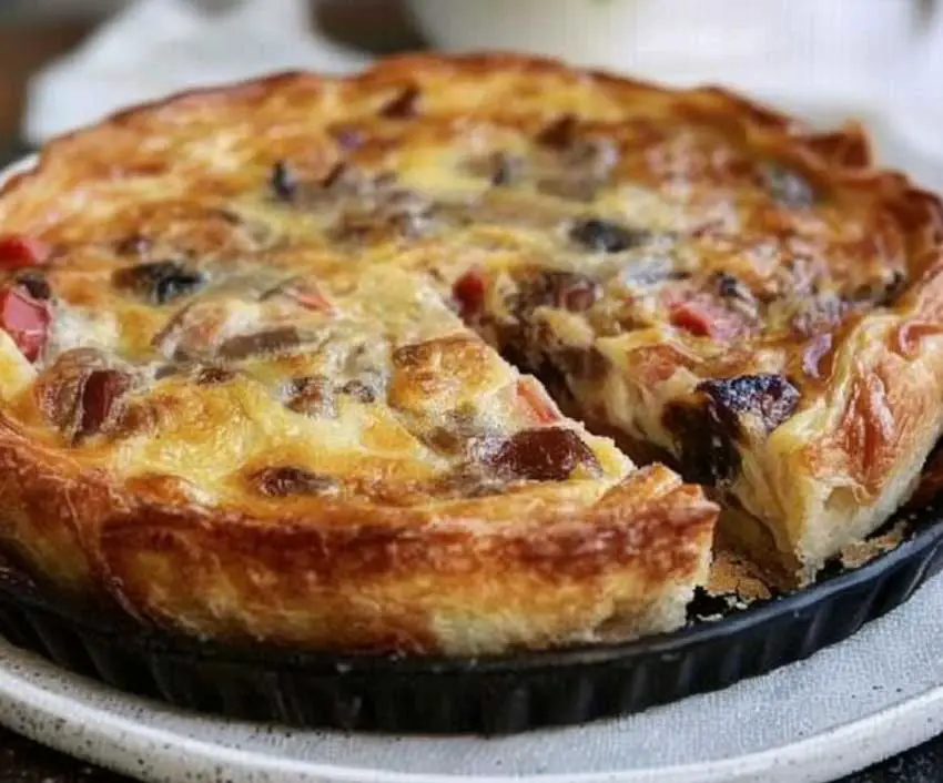 Quiche Sans Pâte au Thon & Champignons