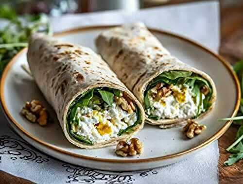 Wrap au fromage de chèvre noix et miel