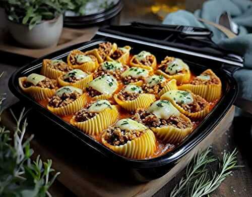 Coquilles de Pâtes Farcies au Bœuf et à la Ricotta
