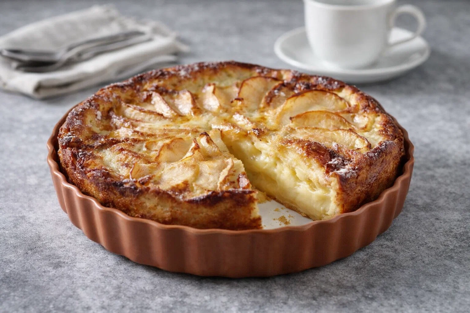 Flan alsacien aux pommes, fondant et gourmand