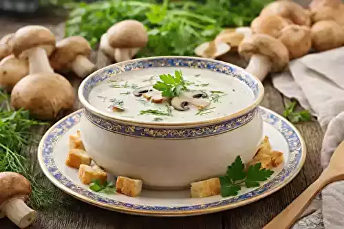 Velouté de champignons maison, doux et réconfortant