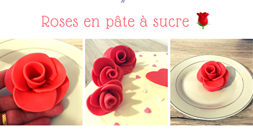  Roses en Pâte à Sucre