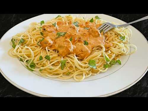 Spaghetti Au Poulet  Sauce  Paprika