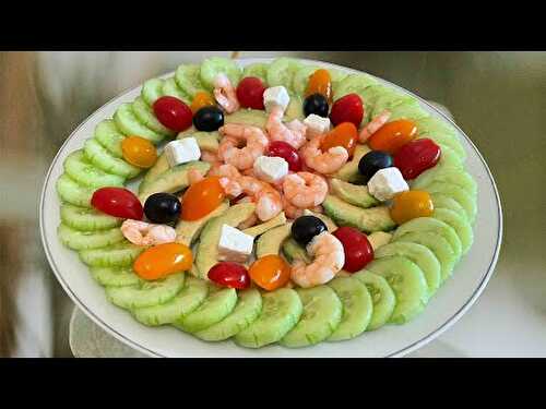 Salade Healthy  Concombre Avocat Crevettes 