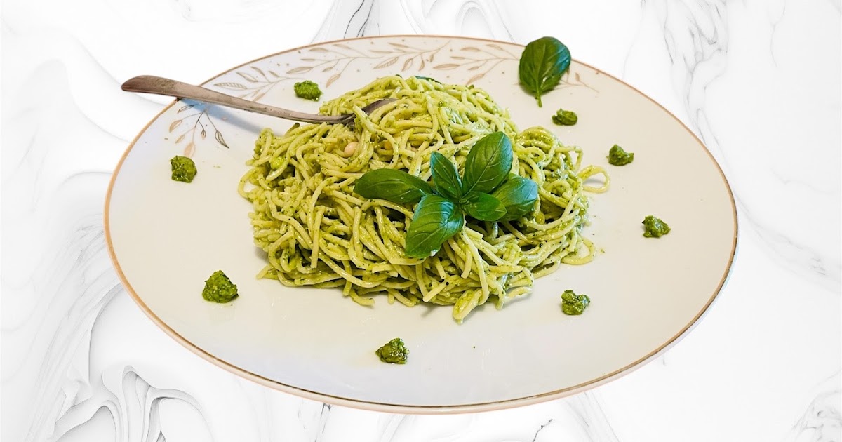 Spaghettis Au Pesto Maison 