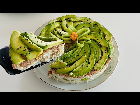 Recette de Sushi Cake au Thon et Avocat (Facile et Originale)