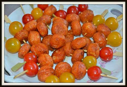 Bouchées chorizo et comté