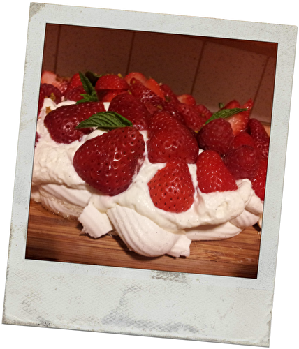 Pavlova aux fraises