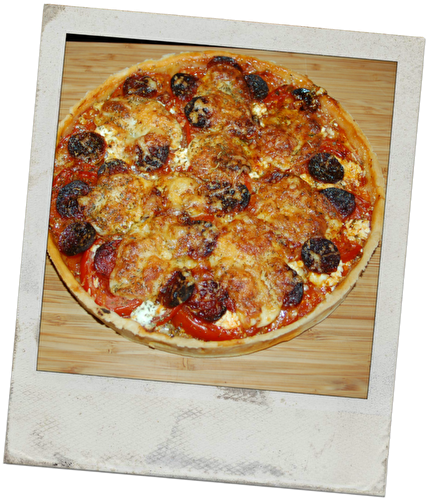 Tarte Chorizo Mozza du dimanche soir - Mes tentations gourmandes