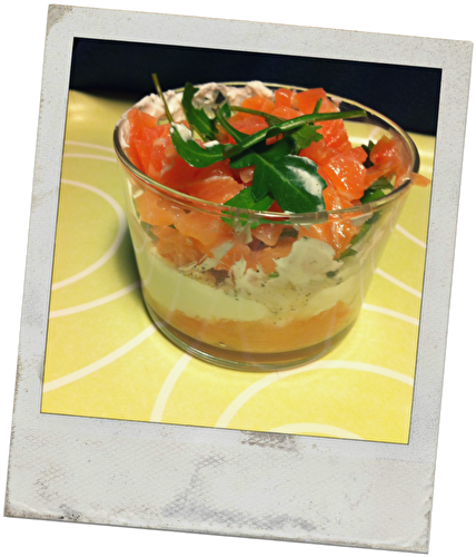 Verrine pamplemousse saumon