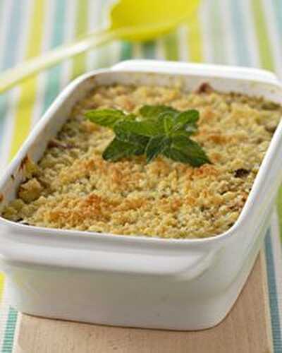 Crumble de courgettes menthe parmesan