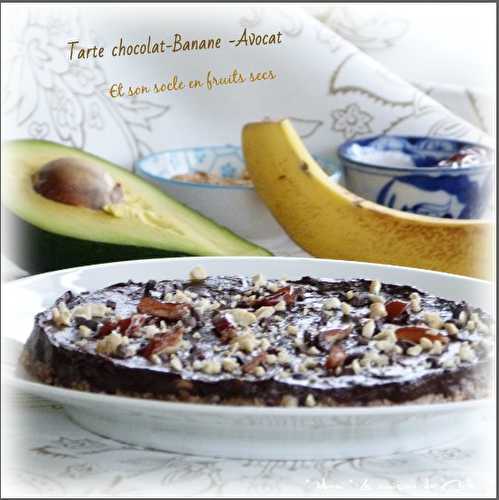 " Bataille Food # 35 " Tarte crème Chocolat-Banane-Avocat -  "MIAM" La cuisine de Cath 