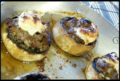 Champignons Farcis Steak haché et Chèvre