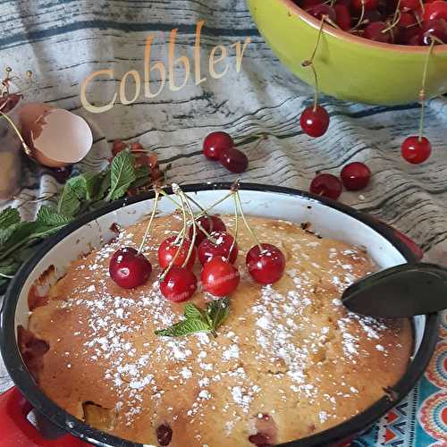  " Miam " Cobbler aux Cerises et nectarines plates -  "MIAM" La cuisine de Cath 