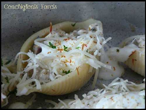 Conchiglionis Farcis Courgettes et Crevettes