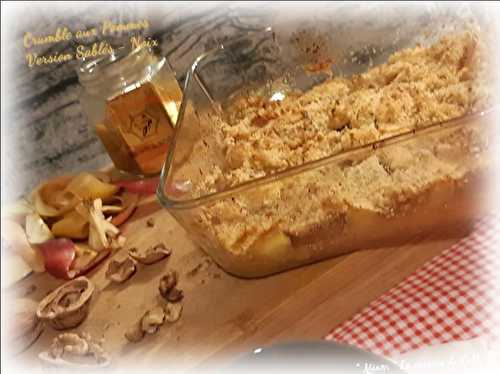 Crumble aux pommes sablés et noix